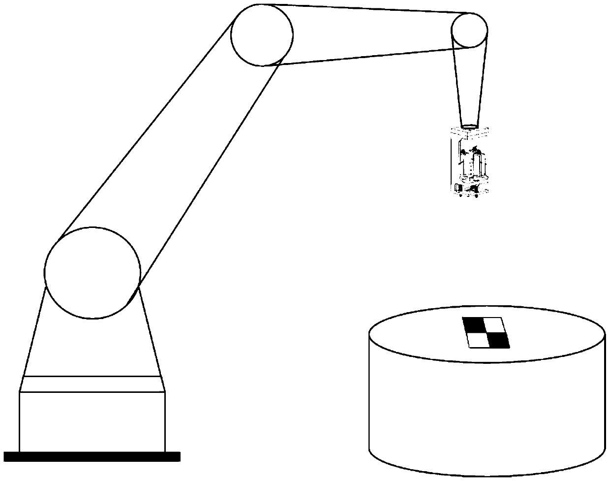 Metric space and image feature space fusing mixed vision servo method