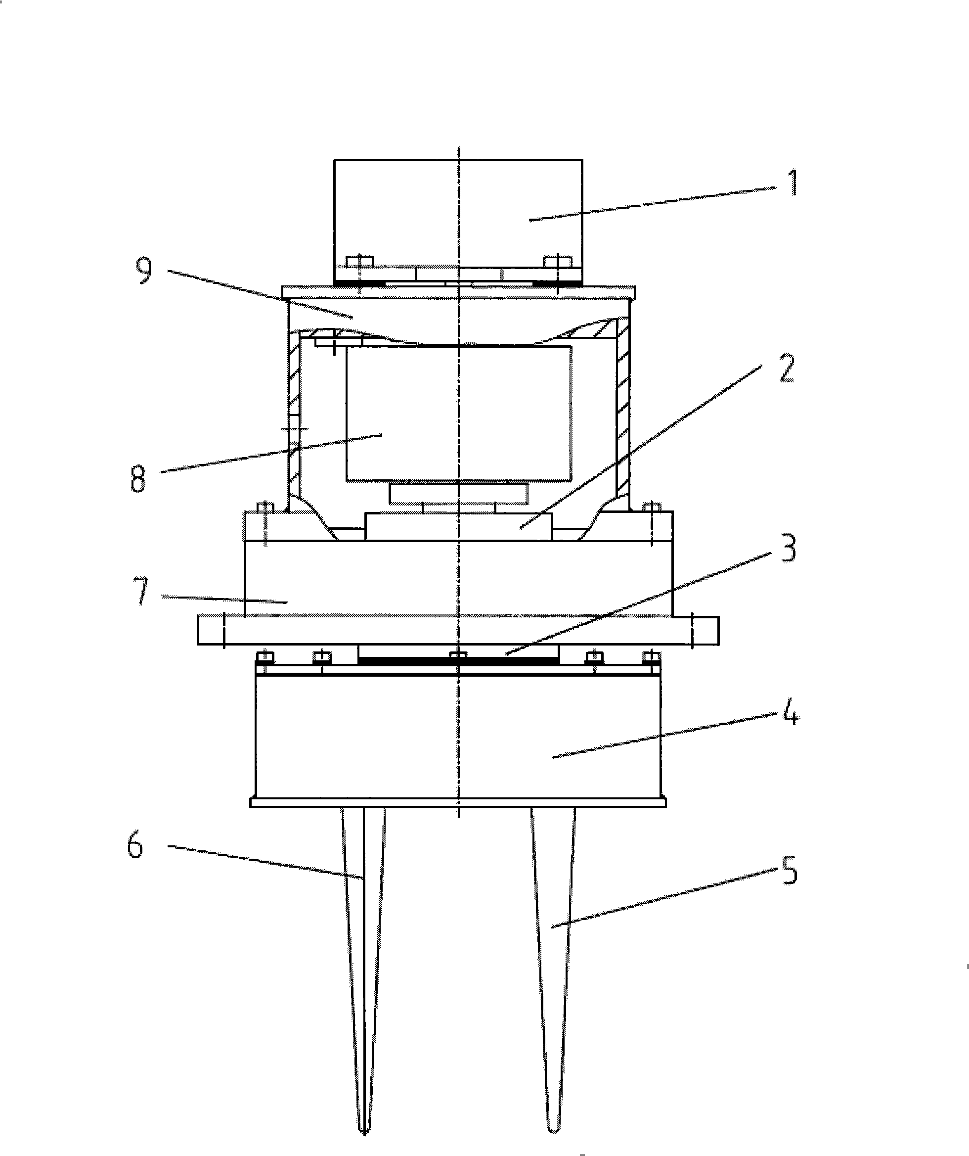 Straight wing cycloid thruster with stepping motor as controlling mechanism