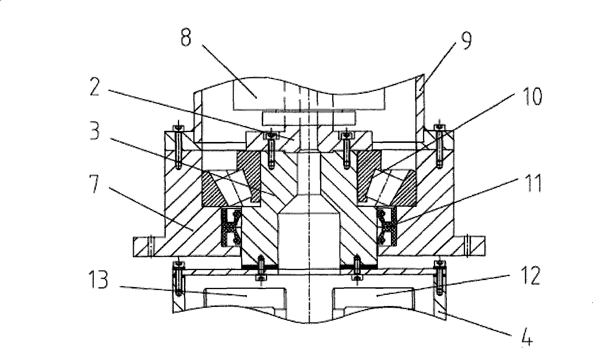 Straight wing cycloid thruster with stepping motor as controlling mechanism