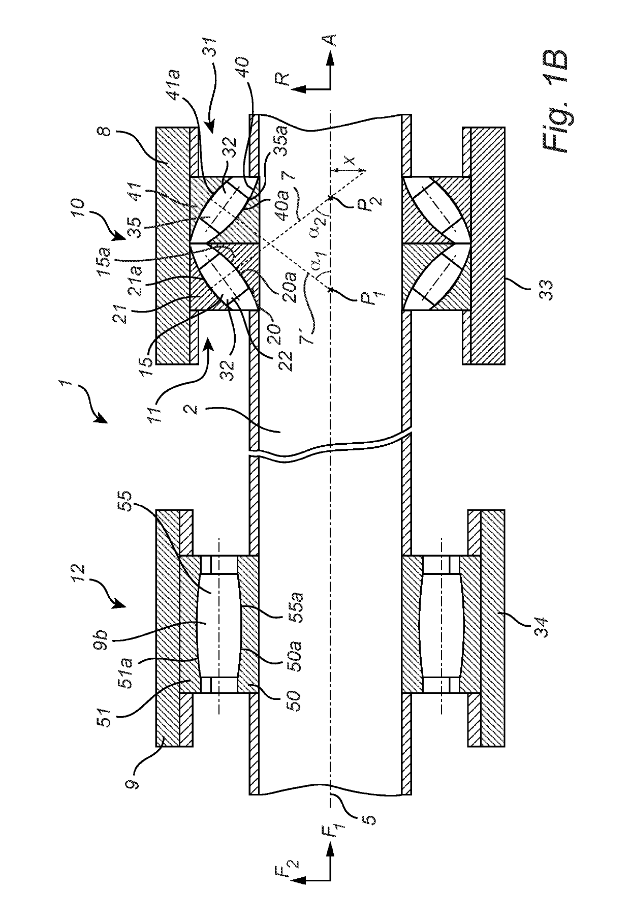 Bearing arrangement for fluid machinery application