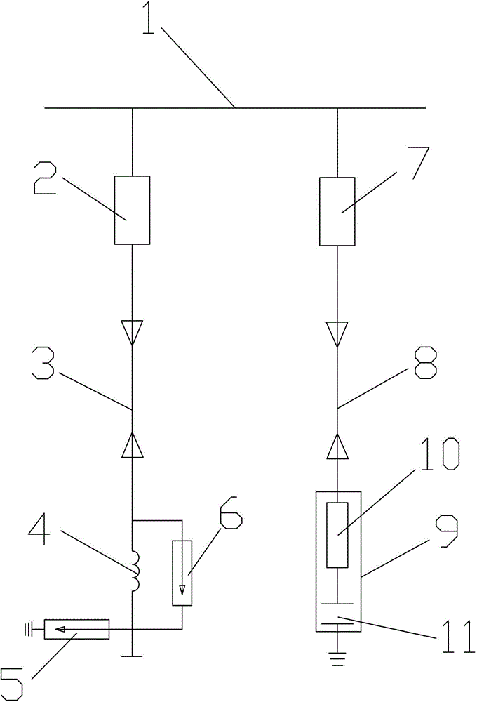 Paralleling reactor compensation loop of transformer substation and compensation method of paralleling reactor compensation loop of transformer substation