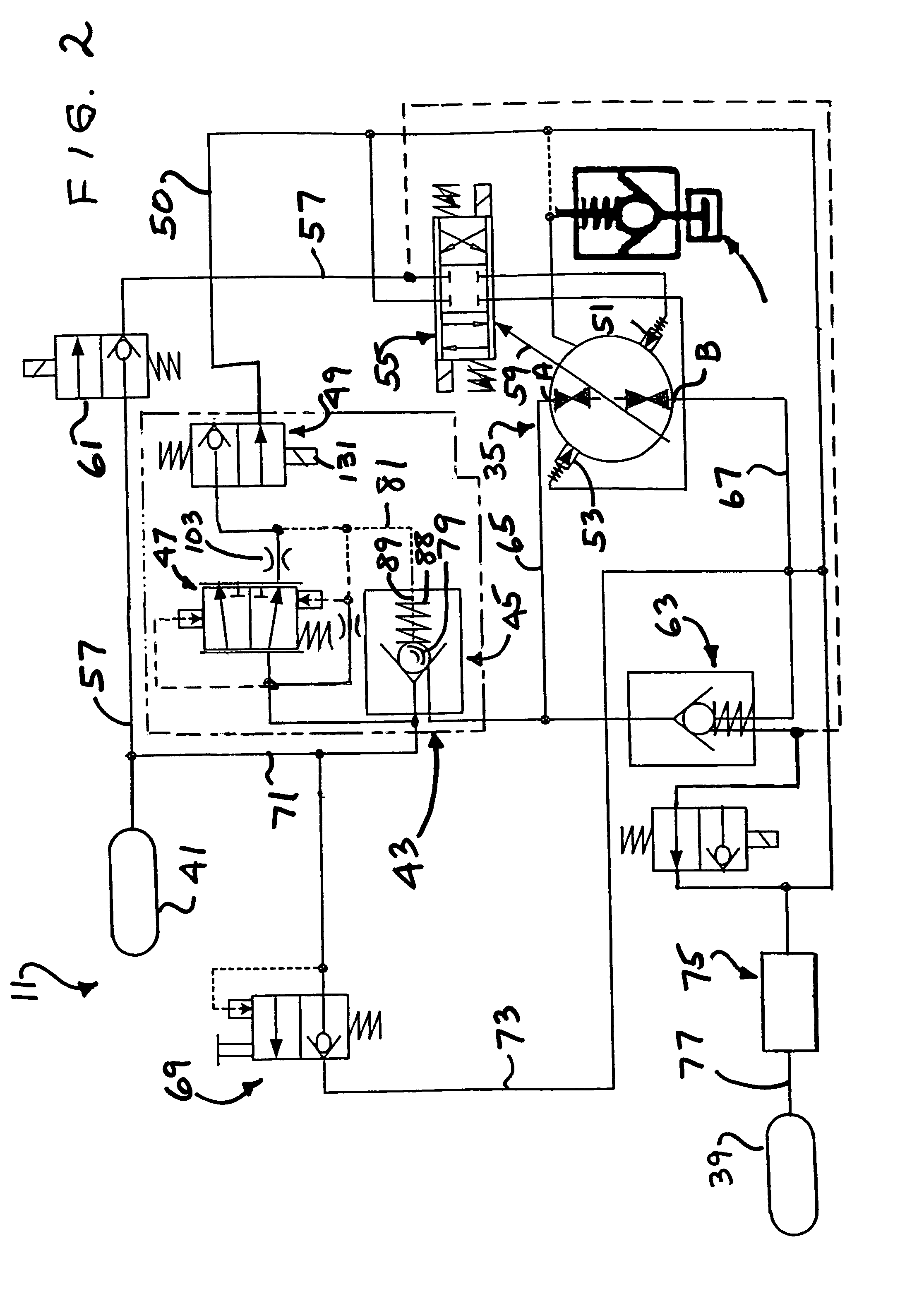Hydraulic drive system and improved control valve assembly therefor