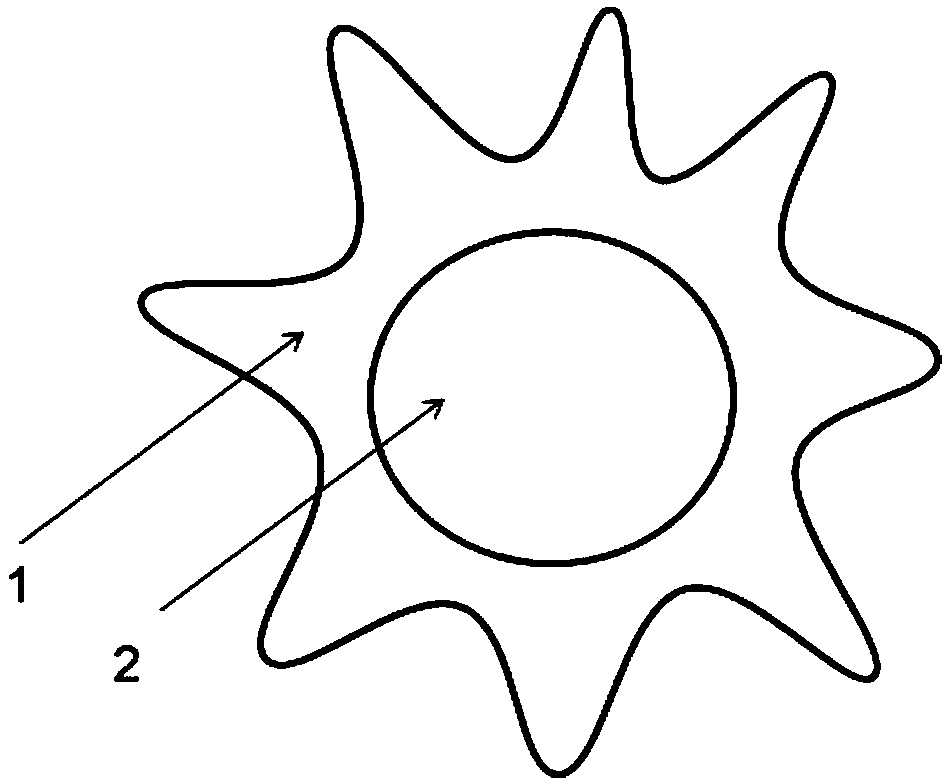 Preparation method of hollow fiber solid oxide fuel cell with petal-shaped cross section