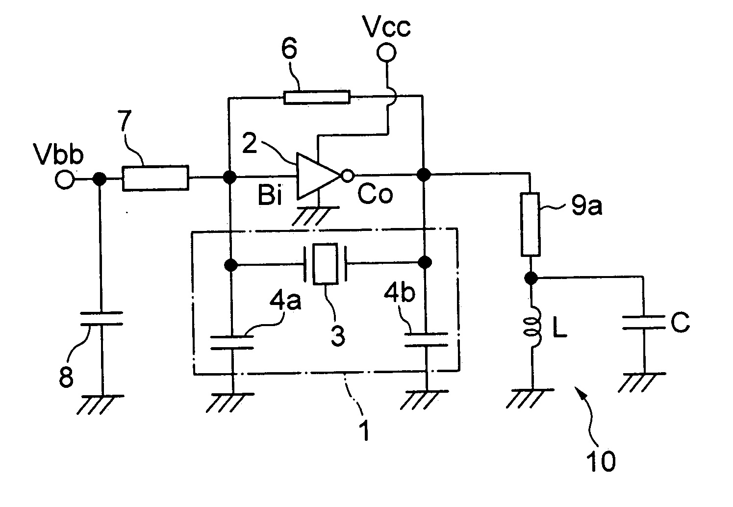 Crystal oscillator circuit