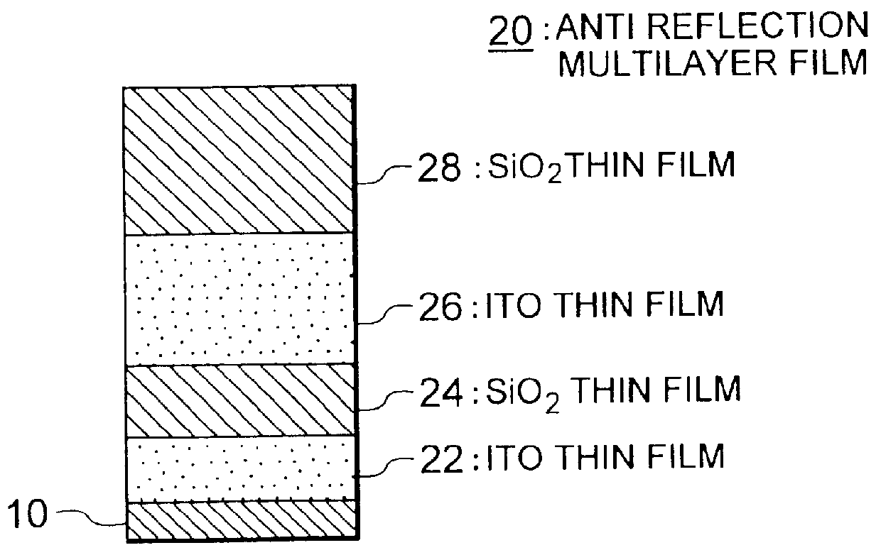 Method and apparatus for measuring surface reflectance of light-transmitting type antireflection optical function film and method of producing the film