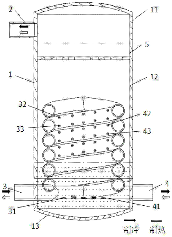 A bidirectional spiral flash evaporator applied to air-supplementing and enthalpy-increasing heat pump air-conditioning systems