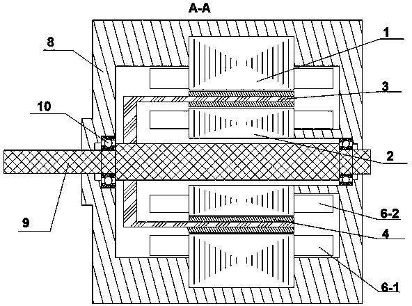 Dual-stator structure type high temperature superconducting permanent magnet wind driven generator