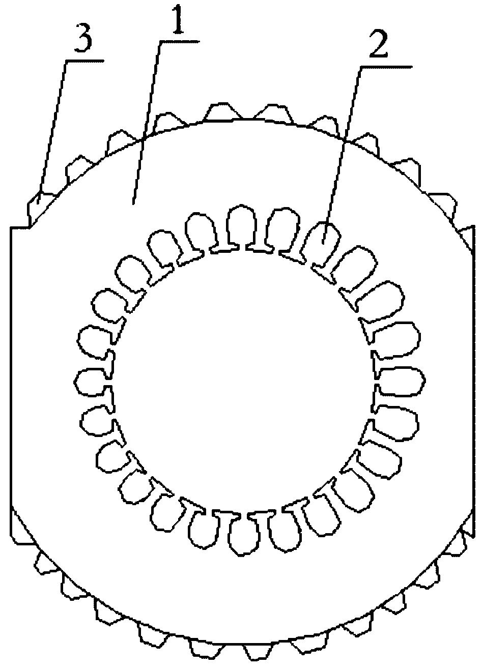 Radiating motor stator