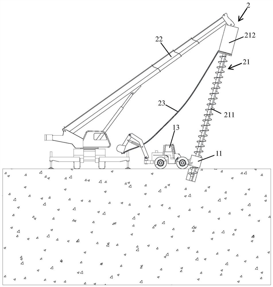 Guiding device for SMW construction method pile construction and SMW construction method pile construction equipment and method