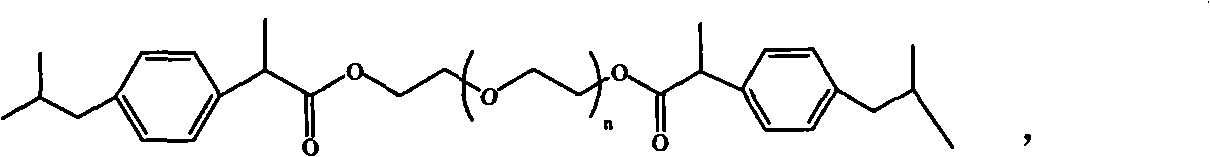 Ibuprofen end group-containing polyethylene glycol medicine macromonomer and synthesis method thereof