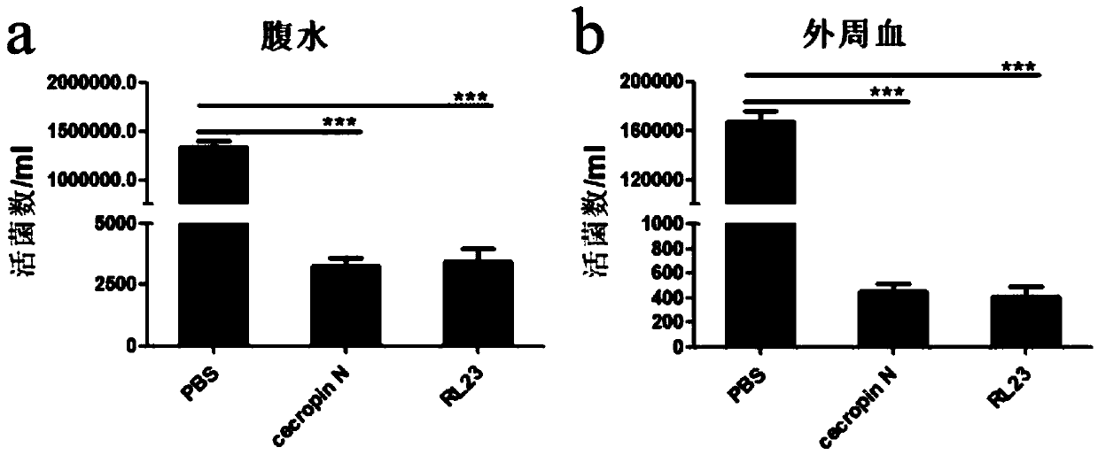 Application of cecropin-derived peptide