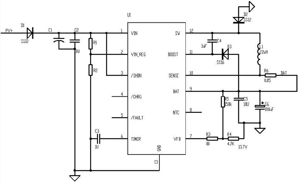 Solar power taking-based power system of communication device