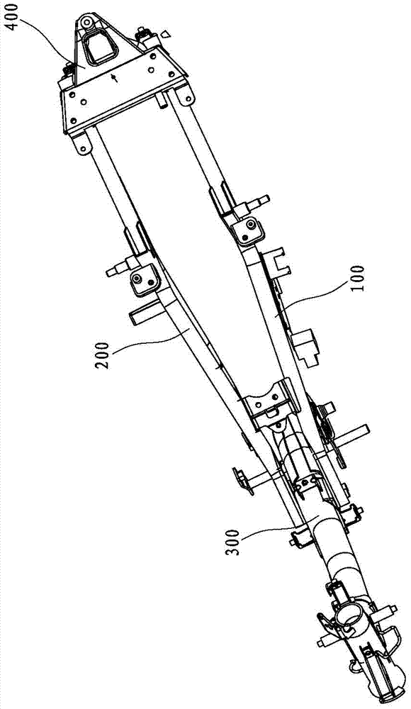 Multifunctional frame of underbone motorcycle