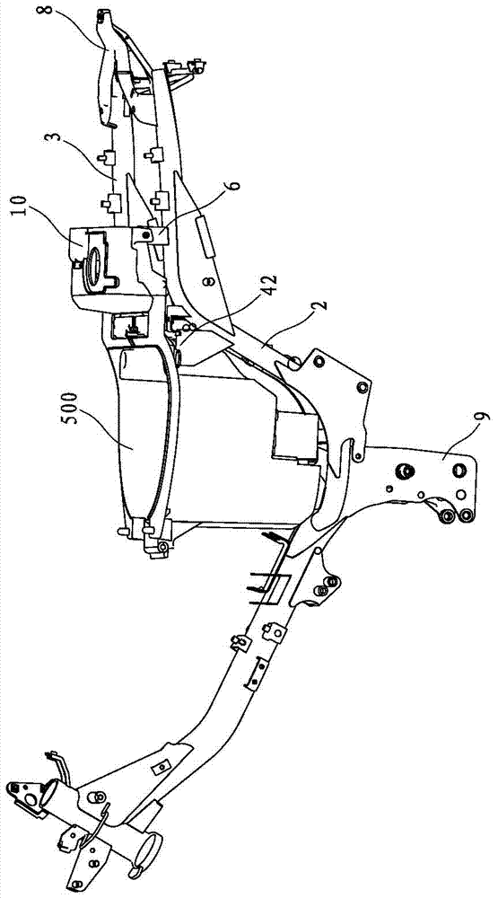 Multifunctional frame of underbone motorcycle