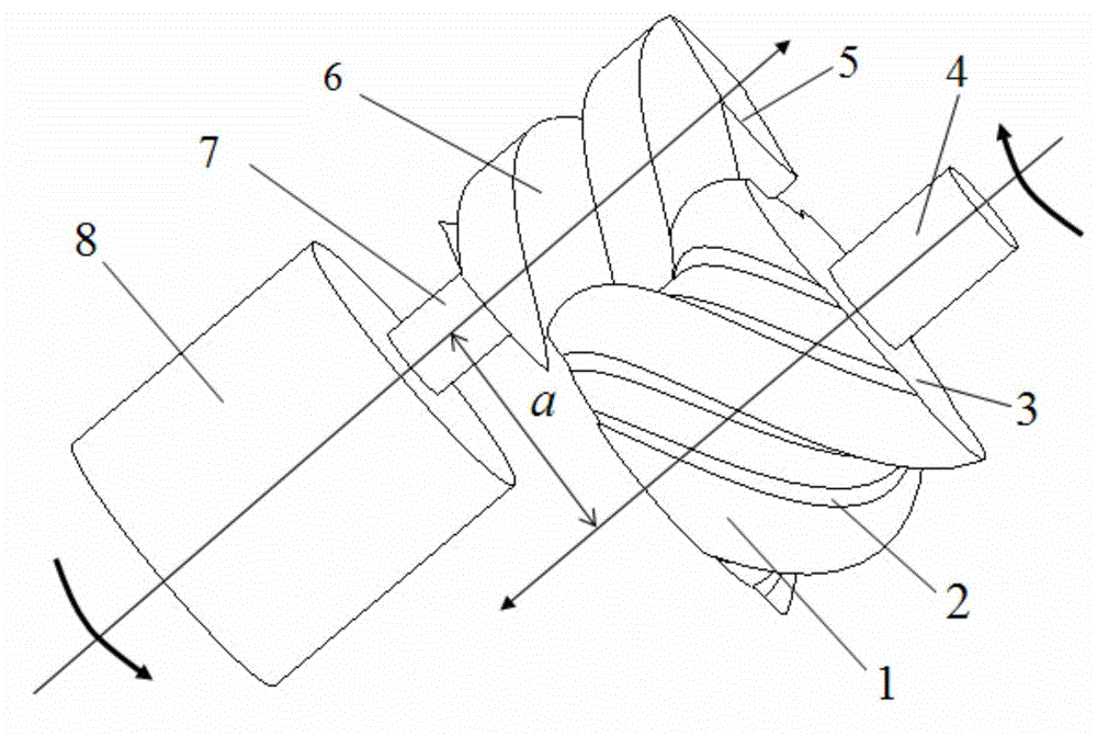 Spiral-arc gear mechanism for parallel-shaft external-engaged transmission