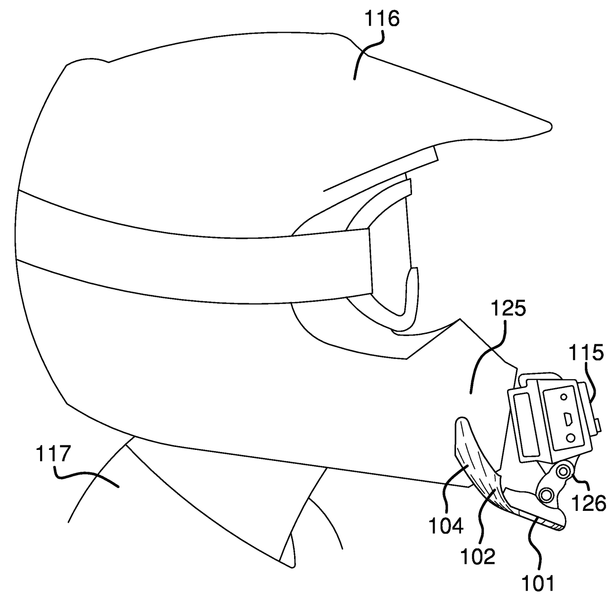 Motorcycle helmet camera mount