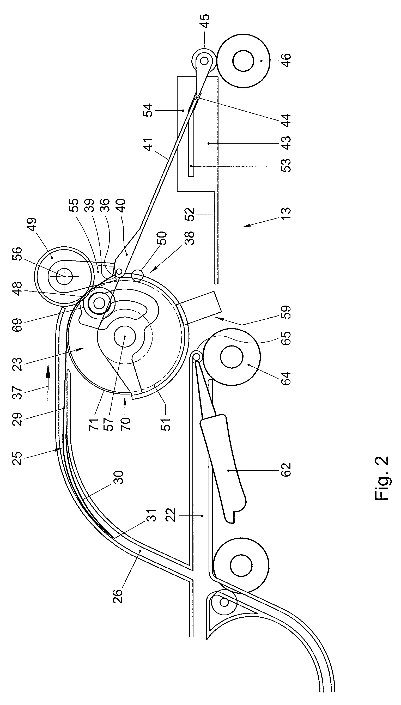 Method and an apparatus for inserting a postal item into an envelope