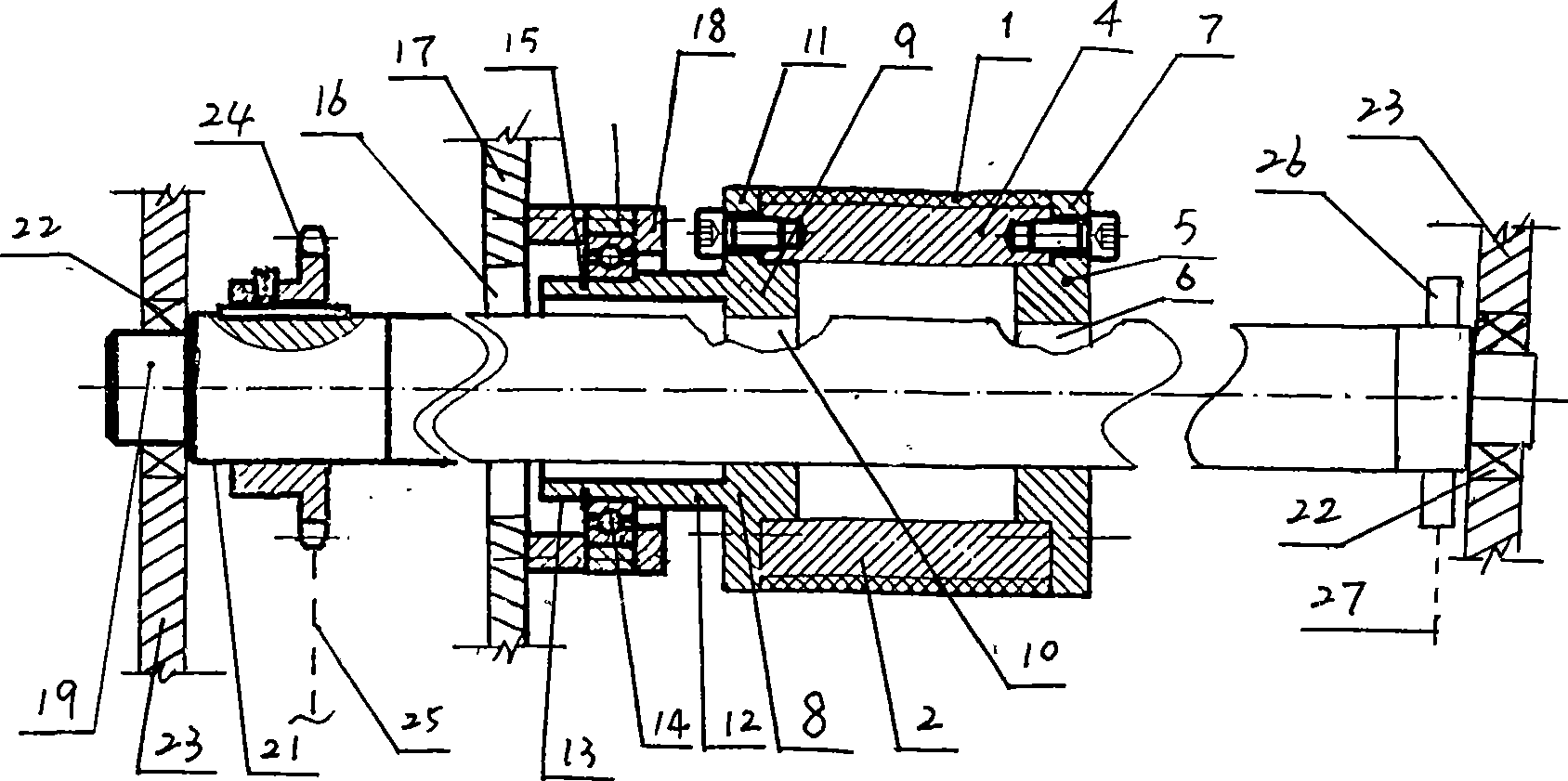 Secondary impression device of corrugated case