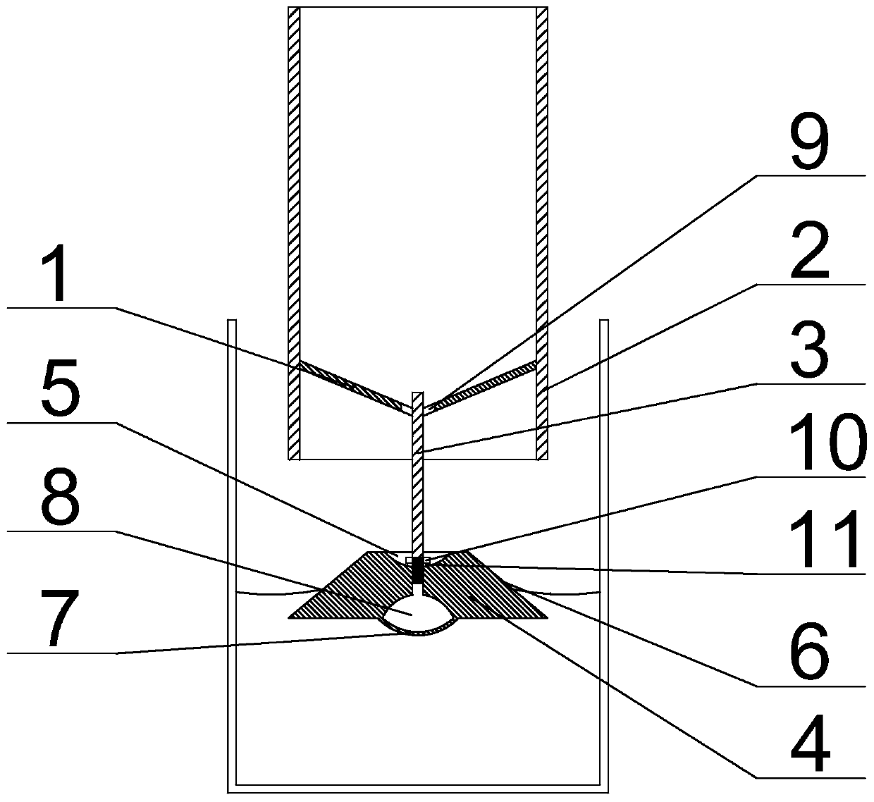 Water meter measuring device Multi-stage falling water diversion umbrella device