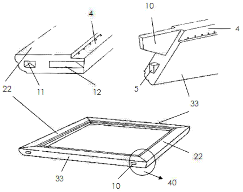 Cell corner joint combination for furniture