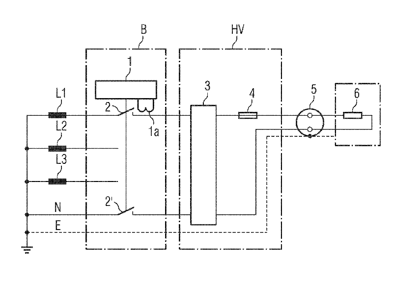 Method for testing electric components in mains supply, in particular in mains supply for building
