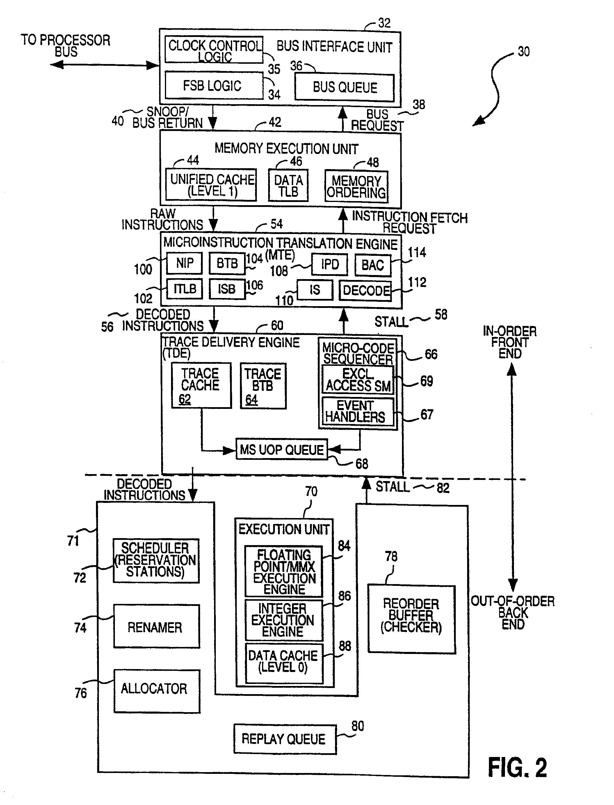 Method and apparatus for disabling a clock signal within a multithreaded processor