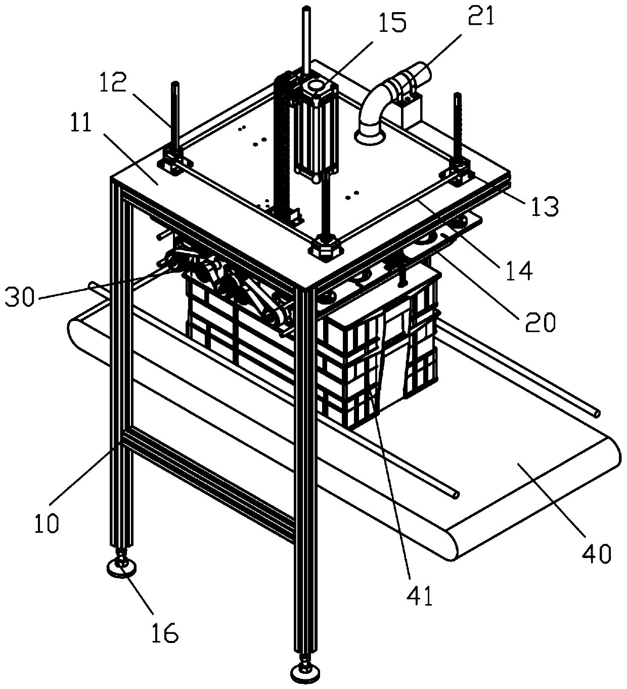 Automatic dust removal equipment for workbin