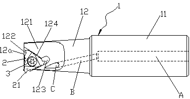 Taper thread milling cutter with internal cooling structure