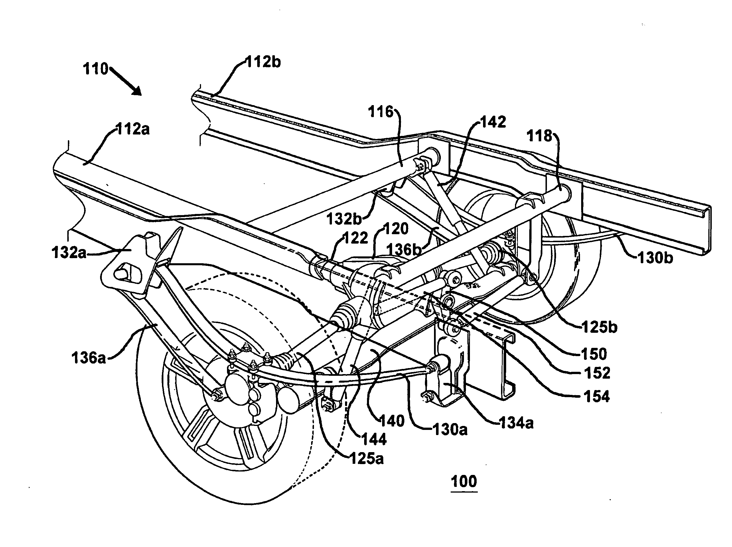 Dual leaf suspension for vehicle drive arrangement