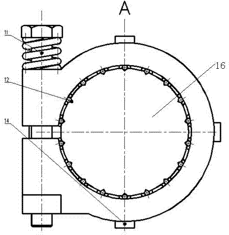 Rapid assembling and disassembling combination fixture for removing burrs on inner walls of slender rods through ultrasonic compositing of abrasive flows