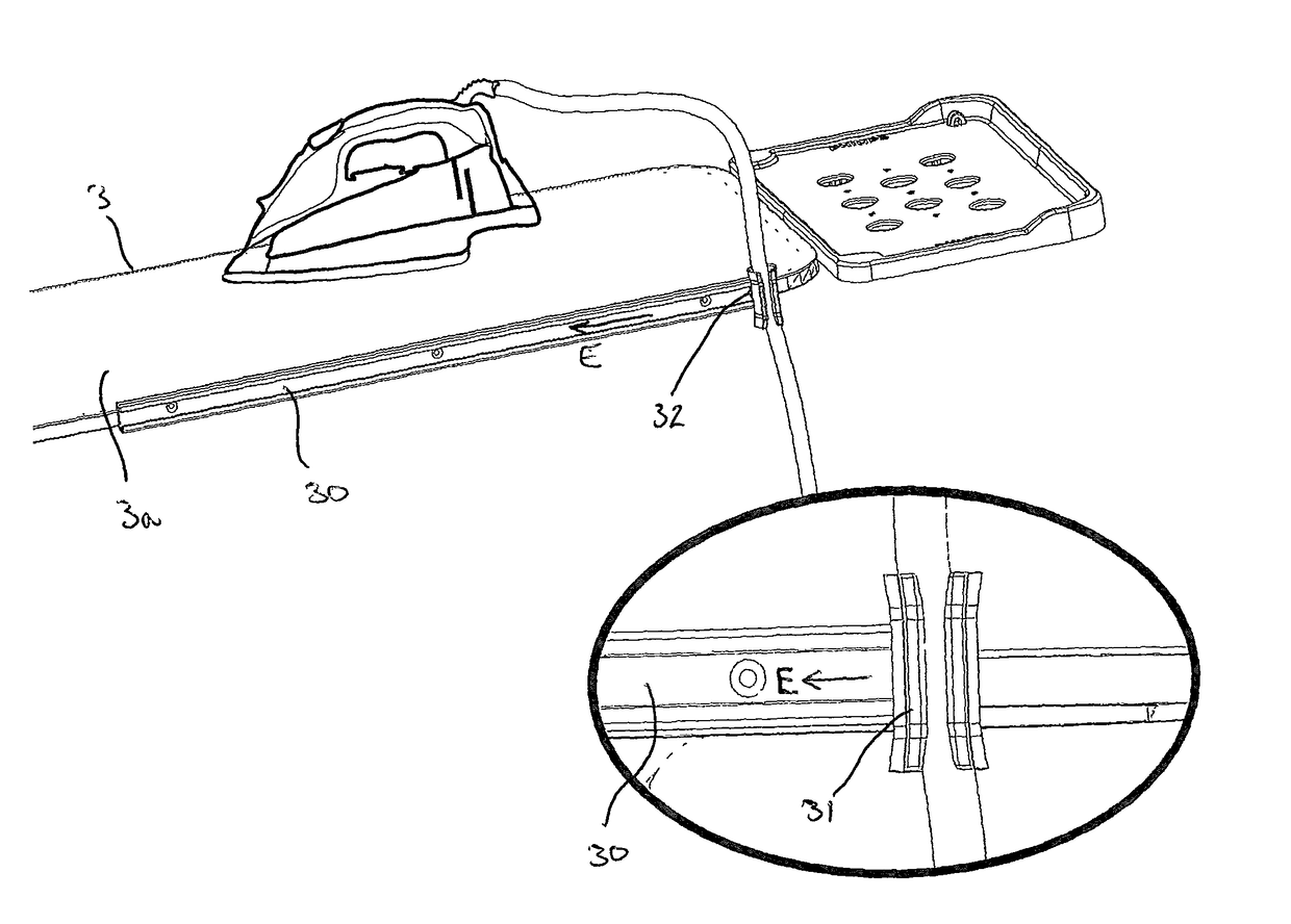 Device for guiding a flex extending from an appliance