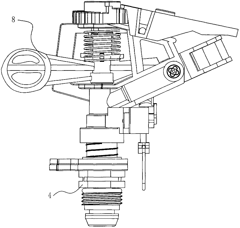 Improved plastic sprinkling irrigation head