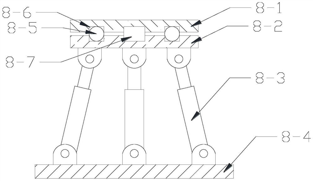 Variable-direction guide rail type supporting structure capable of resisting three-dimensional movement deformation