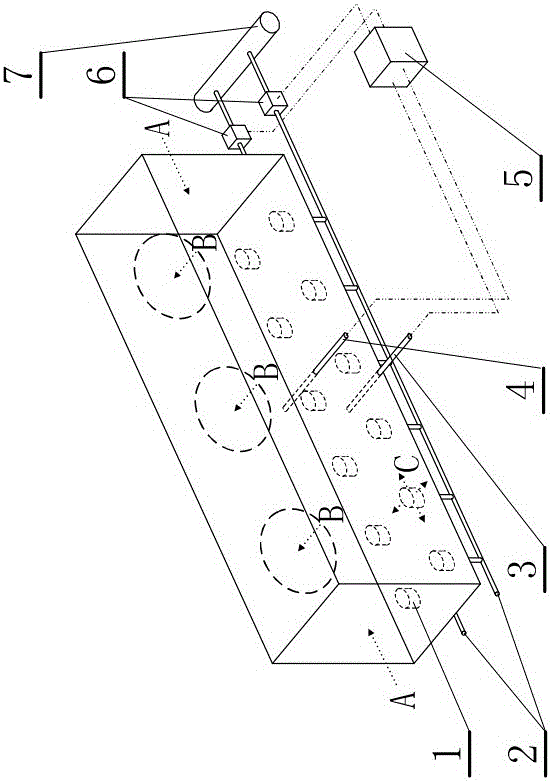 A soot blowing method and device for flushing the secondary air chamber of a boiler