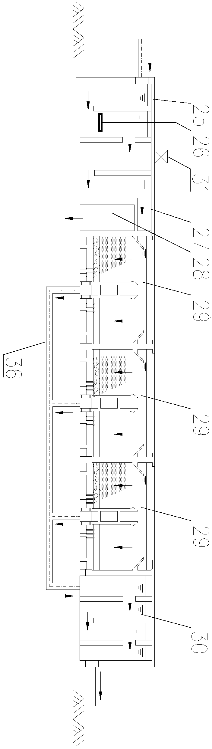 Water supplying treatment device and treatment method