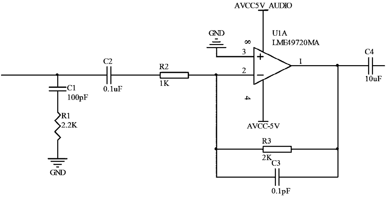 LTE-based vehicle-mounted radio station audio signal processing circuit