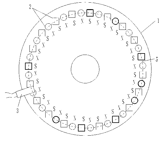 Booster bicycle provided with magnetic flux sensor with multiple magnetic blocks arranged on keyboard