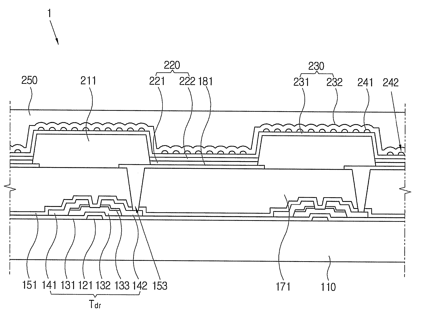Display device including a bead layer and fabricating method thereof