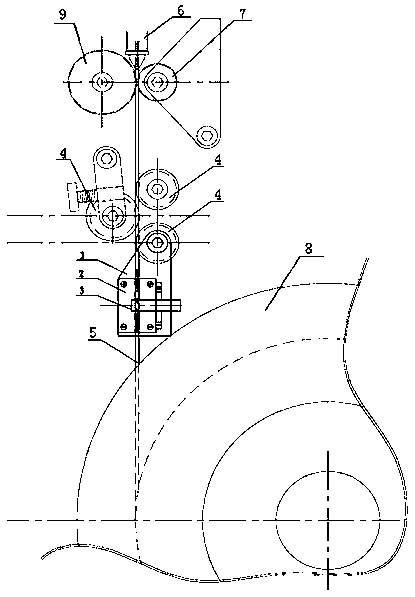 Welding wire guiding, conveying and detecting device