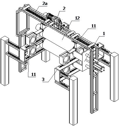 Convenient-to-disassemble roller clamping connection device for rolling mill