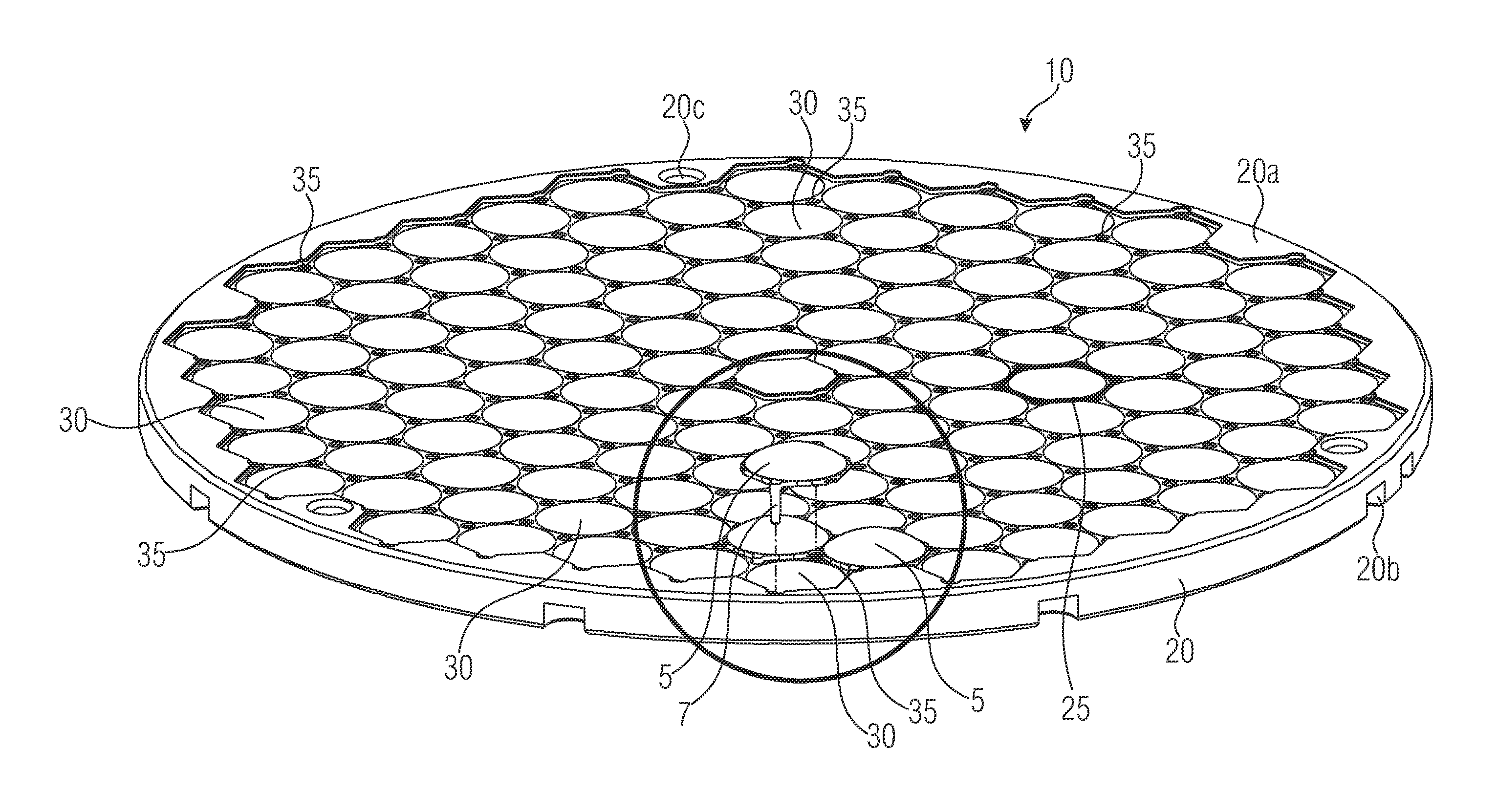 Support structure for a plurality of lenses, lens, lens system, and optical system