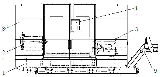 Numerical control turning and milling composite machine tool
