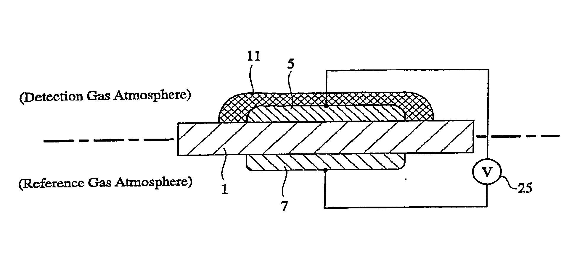 Gas-detecting element and gas-detecting device comprising same