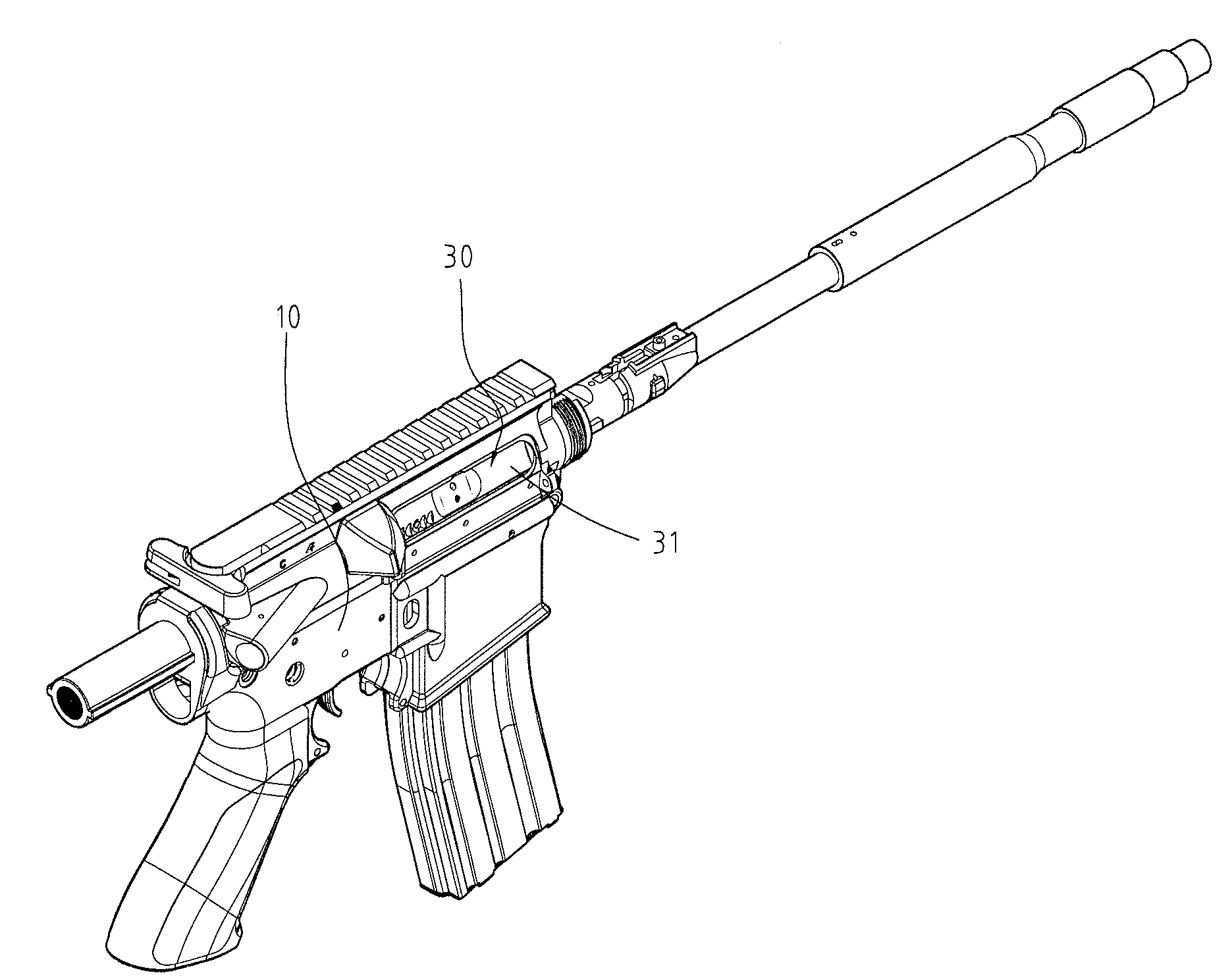 Toy gun mechanism with a sliding bolt assembly