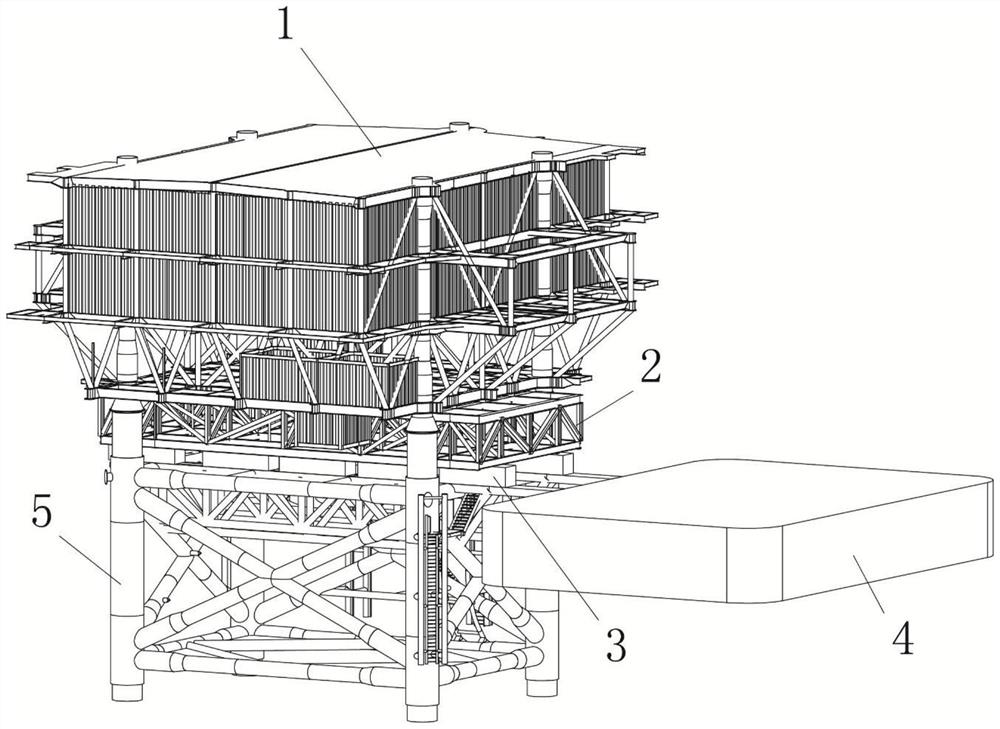 A sliding installation method and system for an offshore electrical platform