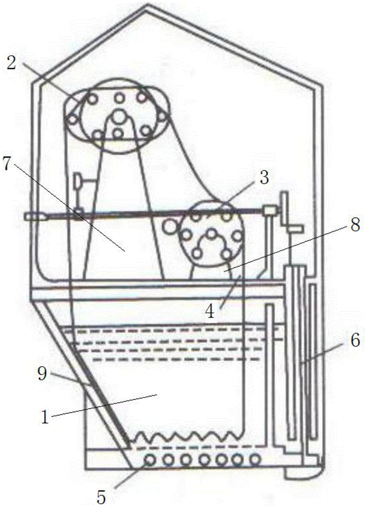 Rope-shaped dyeing machine