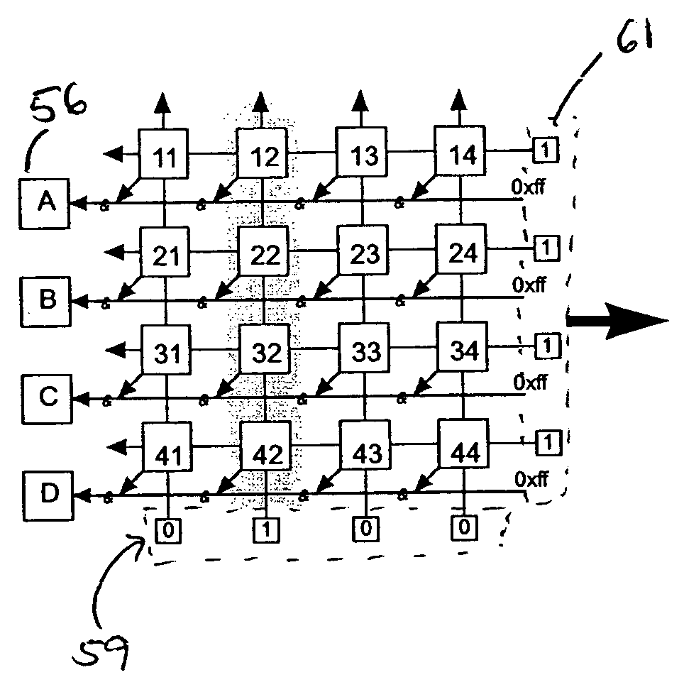 Method for manipulating data in a group of processing elements