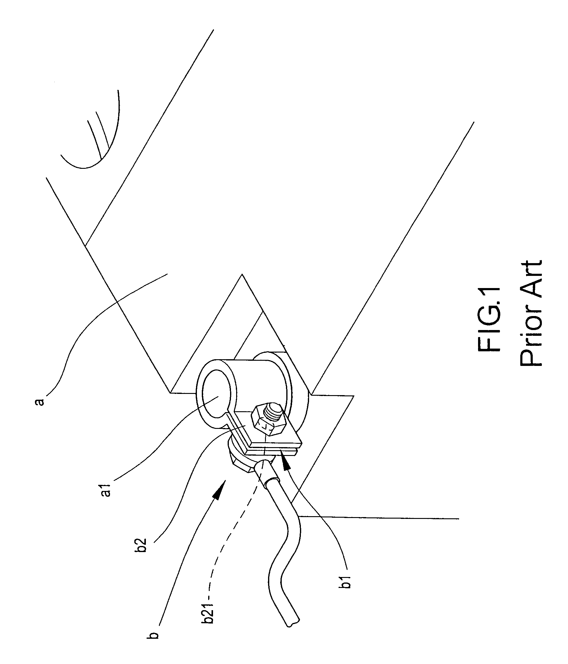 Car battery post fixing structure