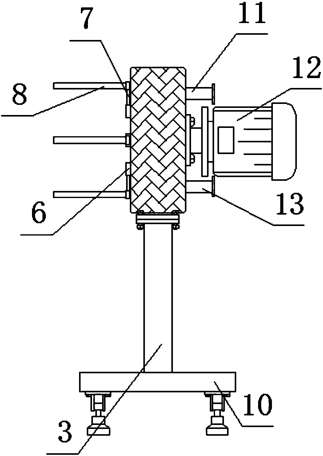 Filament supporting machine facilitating falling-off of bracket