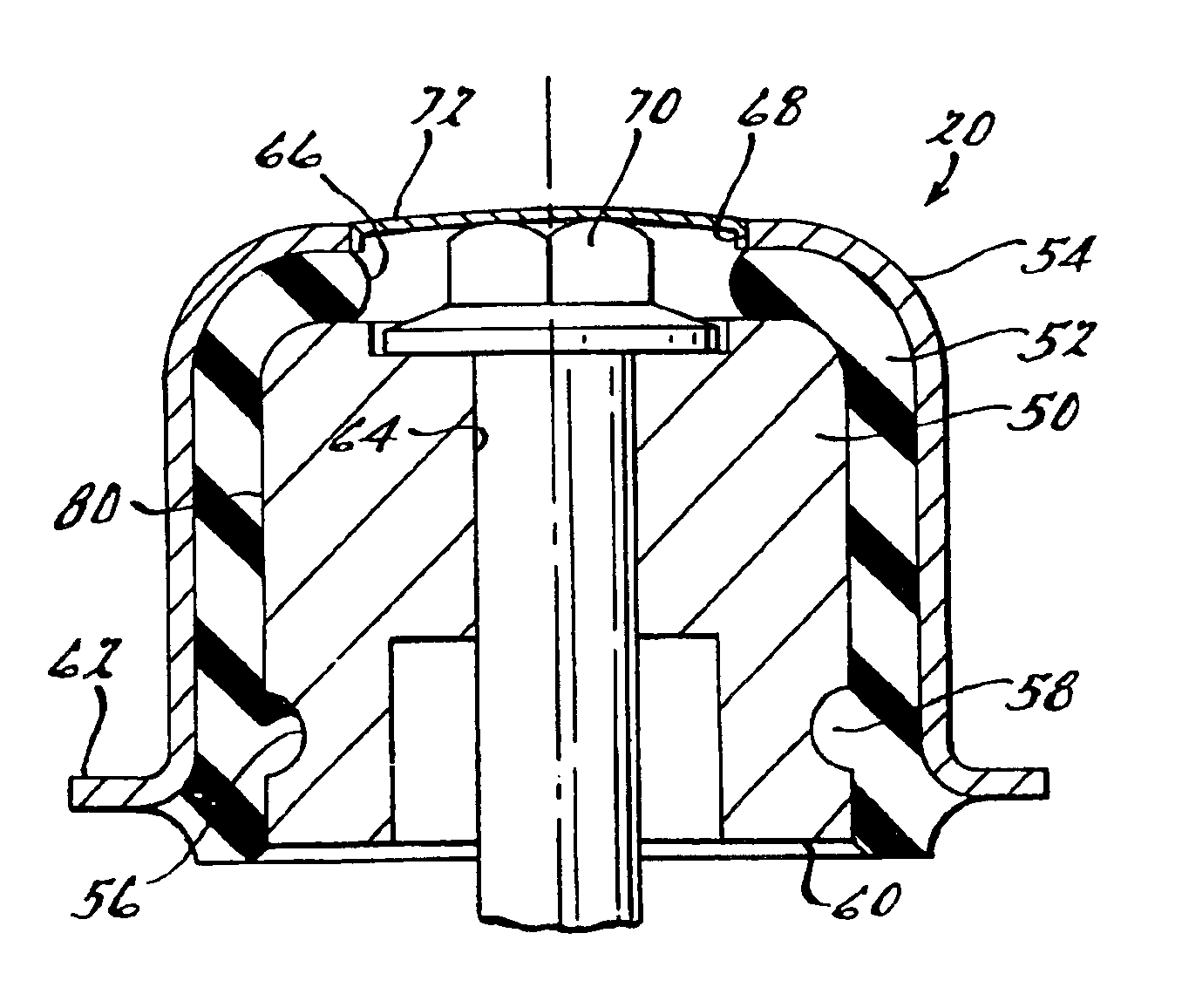 Low-torque pivot bushing